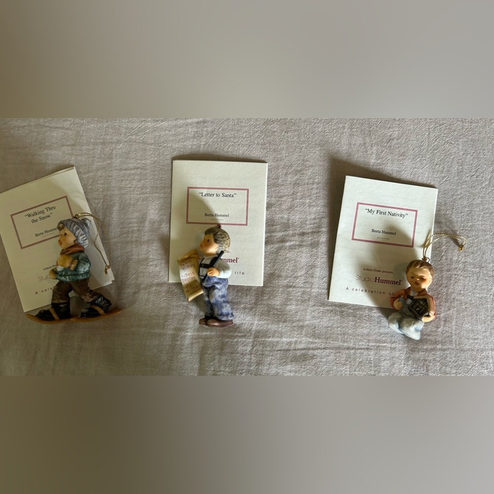Studio Hummel Set of 3 Ornaments